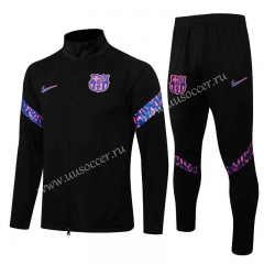 2021-2022 Barcelona Black  Thailand Jacket Uniform-815