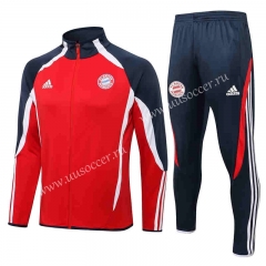 signed jointly 2021-2022 Bayern München Red Soccer Jacket Uniform-815