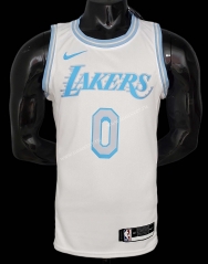 2021 vintage limited edition  NBA Lakers White #0 Jersey-609