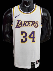 Commemorative Edition  NBA Lakers White #34  Jersey-609