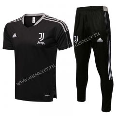 2021-2022 Juventus Black Thailand Soccer Short Tracksuit Uniform-815