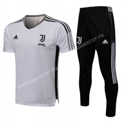 2021-2022 Juventus White Thailand Soccer Short Tracksuit Uniform-815