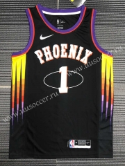 2022 City Version NBA Phoenix Suns Black #1 Jersey-311