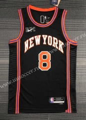 2022 city Version  NBA New York Knicks Black #8 Jersey-311