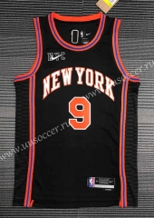 2022 city Version  NBA New York Knicks Black #9 Jersey-311