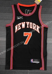 2022 city Version  NBA New York Knicks Black #7Jersey-311