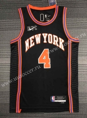 2022 city Version  NBA New York Knicks Black #4 Jersey-311