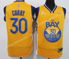 75th Anniversary Edition NBA Golden State Warriors Yellow  #30 Jersey