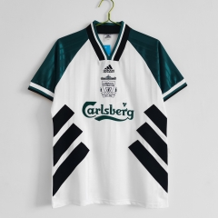 Retro Version  1993-95 Liverpool Away White&Green  Thailand Soccer Jersey AAA-c1046