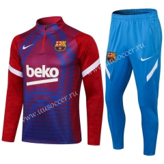2021-2022 Barcelona Red&Blue Thailand Tracksuit Uniform-GB