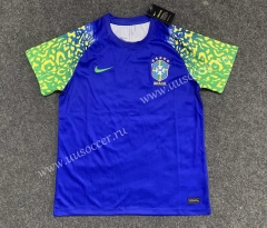 2022-23 Brazil Away Blue Thailand Soccer Jersey AAA-GB