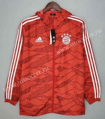 2021-2022 Bayern München Red Trench Coats With Hat-WD