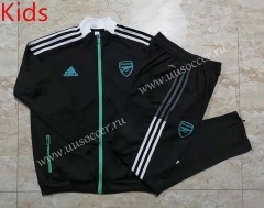 21-22 Arsenal Black Kids/Youth Thailand Soccer Jacket Uniform -815