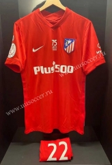 75th Anniversary Edition  Atletico Madrid Red Thailand Soccer Jersey-403