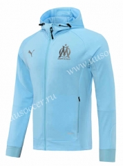 2021-2022  Olympique de Marseille sky blue Thailand Soccer Jacket-LH