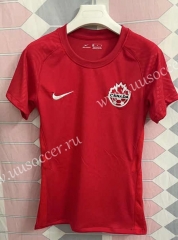 2021-2022 Canada  Home Red Thailand Soccer women Jersey-9171