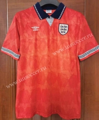 1990 Retro Version England Home Red Thailand Soccer Jersey AAA-7T