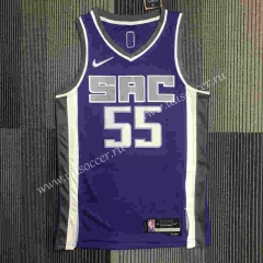 75th Anniversary Retro Edition NBA Sacramentos Kings Purple  #55 Jersey-311