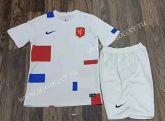 2022-23 Netherlands Away White Soccer Uniform-709