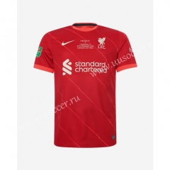 Carabao Cup 2021-2022 Liverpool Home Red Thailand Soccer Jersey AAA-518(Ads and patches)