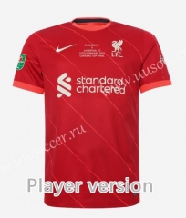 Carabao Cup  Player version 2021-2022 Liverpool Home Red Thailand Soccer Jersey AAA-518(Ads and patches)
