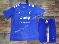 2022-23  Juventus Away Blue Soccer Uniform-709