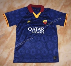 19-20 Retro Version AS Roma 2nd Away Royal Blue Thailand Soccer Jersey AAA-817
