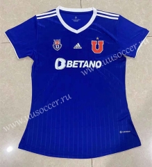 2022-23 Universidad de Chile Home Blue Female Thailand Soccer Jersey-HR