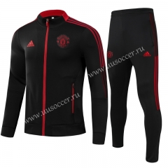 （s-3xl）2021-2022 Manchester United  Black  Thailand Soccer Jacket Uniform-GDP