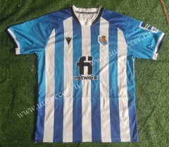 2021-2022 Real Sociedad Home Blue&White Thailand Soccer Jersey AAA-817