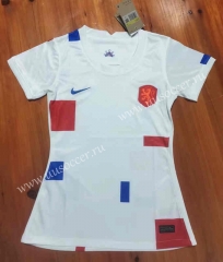 2022-23 Netherlands Away White Female Thailand Soccer Jersey-708