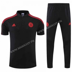 2021-22 Bayern München Black  Thailand Polo Uniform-CS