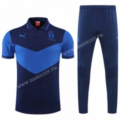 21-22 Italy  Blue Thailand Polo Uniform-CS