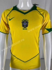 04-06 Brazil Home Yellow Thailand Soccer Jersey AAA-503