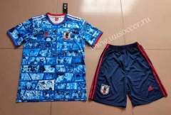 2022-23 Anime version Japan Home Blue Thailand Soccer Uniform-718