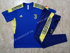 2021-2022 Juventus Cai Blue Thailand Soccer Short Tracksuit Uniform-815