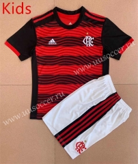 2022-23 Flamengo Home Red&Black Kid/Youth  Soccer Uniform-AY
