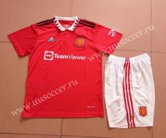 2022-23  Manchester United Home Red   Soccer Uniform-718