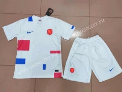 2022-23 Netherlands Away White Soccer Uniform-718
