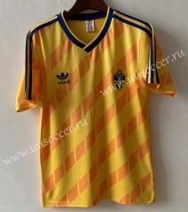 Retro 1998 Sweden Home Yellow Thailand Soccer Jersey AAA-709
