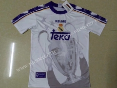 1997-1998 Retro Version Champions League 7 Cup Commemorative Edition  Real Madrid Home White&Purple Thailand Soccer Jersey AAA-1332