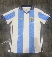 Commemorative Edition  Argentina  White&Blue Thailand Soccer Jersey AAA-9826