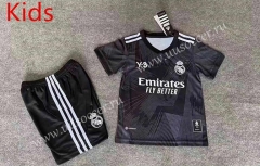 2022-23 joint name Real Madrid Black Kids/Youth Soccer Uniform-8975