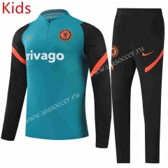 2021-2022 Chelsea Green  Kids/Youth Soccer Tracksuit-GDP