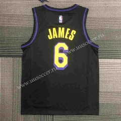 NBA Lakers Black  #6  Jersey