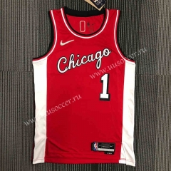 2022city Version  NBA Chicago Bull Red #1  Jersey-311