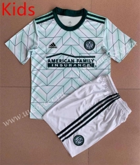 2022-23 Atalanta United FC  Away White&Green kids Soccer Uniform-AY