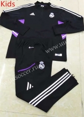2022-23  Real Madrid Black Kids/Youth Soccer Tracksuit-411