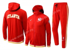 2021-2022 Atlanta Hawks Red Thailand Soccer Jacket Uniform With Hat-815