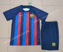 2022-23 Barcelona Home Red&Blue Soccer Uniform-718